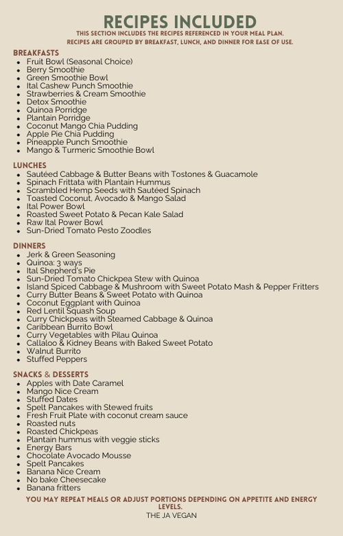 Living Ital: 4 Weeks of Caribbean Plant-Based Meals